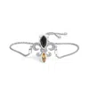 Haus Of Brilliance .925 Sterling Silver Marquise Black Onyx In Silver