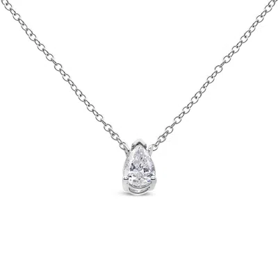 Haus Of Brilliance .925 Sterling Silver Miracle Set Princess-cut Diamond Solitaire Stud Earrings In White