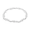 Haus Of Brilliance .925 Sterling Silver Prong Set Diamond Accent Infinity Weave Link 7.25" Bracelet In White