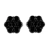 Haus Of Brilliance .925 Sterling Silver Prong Set Round-cut Treated Colored Diamond Floral Cluster Stud Earring In Multi