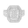 Haus Of Brilliance .925 Sterling Silver Round And Baguette Diamond Cathedral Ring In White