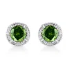 Haus Of Brilliance .925 Sterling Silver Treated Colored Diamond Modern 4-prong Solitaire Milgrain Stud Earrings In Multi