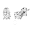 HAUS OF BRILLIANCE AGS CERTIFIED 14K WHITE GOLD 1.0 CTTW 4-PRONG SET BRILLIANT ROUND-CUT SOLITAIRE DIAMOND PUSH BACK ST