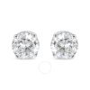 HAUS OF BRILLIANCE AGS CERTIFIED 14K WHITE GOLD 1.0 CTTW 4-PRONG SET BRILLIANT ROUND-CUT SOLITAIRE DIAMOND PUSH BACK ST