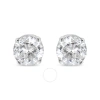 Haus Of Brilliance Ags Certified 14k White Gold 1.0 Cttw 4-prong Set Brilliant Round-cut Solitaire Diamond Push Back St In White