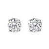 Haus Of Brilliance Ags Certified 14k White Gold 1.0 Cttw 4-prong Set Brilliant Round-cut Solitaire Diamond Push Back St In Silver
