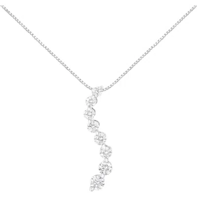 Haus Of Brilliance 14k 3.00 Ct. Tw. Diamond Pendant Necklace In Silver