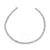 HAUS OF BRILLIANCE AGS CERTIFIED 14K WHITE GOLD 8 1/2 CTTW DIAMOND ALTERNATING BAR AND FLORAL CLUSTER LINK 18" CHOKER N
