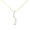 HAUS OF BRILLIANCE AGS CERTIFIED 14K YELLOW GOLD 3.0 CTTW BAGUETTE AND BRILLIANT ROUND-CUT DIAMOND JOURNEY 18" PENDANT 