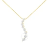 Haus Of Brilliance Ags Certified 14k Yellow Gold 3.0 Cttw Baguette And Brilliant Round-cut Diamond Journey 18" Pendant In Yellow