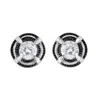 Haus Of Brilliance Black Rhodium Plated .925 Sterling Silver Round Diamond Double Halo 4-prong Solitaire Milgrain Stud  In White