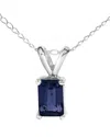 Haus Of Brilliance Colorful Gemstones 14k 0.40 Ct. Tw. Sapphire Pendant  Necklace In Blue