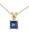 Haus Of Brilliance Colorful Gemstones 14k 0.65 Ct. Tw. Sapphire Pendant  Necklace In Gold