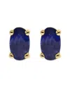 Haus Of Brilliance Colorful Gemstones 14k 0.74 Ct. Tw. Sapphire Stud Earrings In Blue