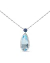 Haus Of Brilliance Colorful Gemstones 18k 14.40 Ct. Tw. Diamond & Gemstone  Pendant Necklace In Brown