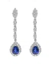 Haus Of Brilliance Colorful Gemstones 18k 2.92 Ct. Tw. Diamond & Sapphire  Dangle Earrings