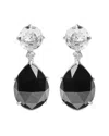 Haus Of Brilliance Colorful Gemstones 18k 47.24 Ct. Tw. Diamond & Gemstone  Dangle Earrings In Black
