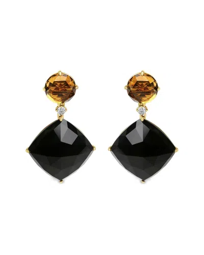 Haus Of Brilliance Colorful Gemstones 18k 48.77 Ct. Tw. Diamond & Gemstone  Dangle Earrings