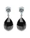 Haus Of Brilliance Colorful Gemstones 18k 49.72 Ct. Tw. Diamond & Onyx Dangle Earrings In Brown