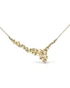 Haus Of Brilliance 18k Yellow Gold 1/2 Cttw Brown Diamond And Multi-size Oval Yellow Sapphire Cluster Cascade Station N In Gold