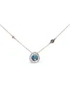 Haus Of Brilliance Colorful Gemstones 18k Rose Gold 2.26 Ct. Tw. Diamond &  Topaz Pendant Necklace In Gold