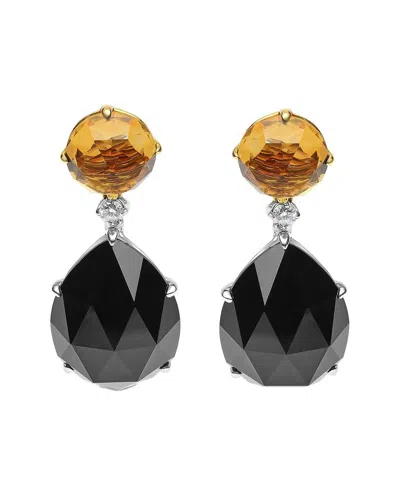 HAUS OF BRILLIANCE HAUS OF BRILLIANCE COLORFUL GEMSTONES 18K ROSE GOLD 40.12 CT. TW. DIAMOND &  GEMSTONE DANGLE EARRING