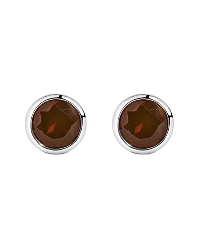 HAUS OF BRILLIANCE HAUS OF BRILLIANCE COLORFUL GEMSTONES SILVER 2.00 CT. TW. LAB-GROWN GARNET  STUD EARRINGS