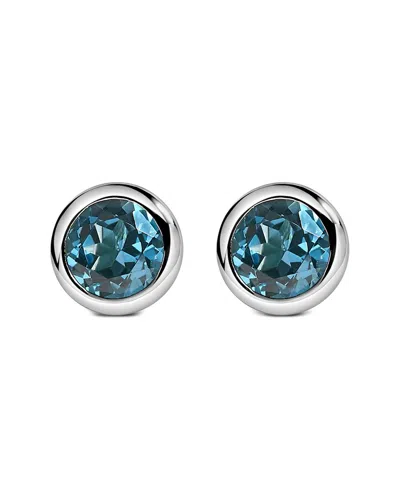 HAUS OF BRILLIANCE HAUS OF BRILLIANCE COLORFUL GEMSTONES SILVER 2.00 CT. TW. LAB-GROWN TOPAZ STUD  EARRINGS
