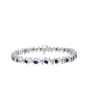 Haus Of Brilliance .925 Sterling Silver Lab-grown Birthstone And 1/6 Cttw Round Diamond Tennis Bracelet