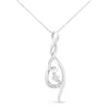 Haus Of Brilliance Espira 10k White Gold 1/10 Cttw Diamond Swirl Pendant Necklace In White