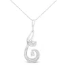 Haus Of Brilliance Espira 10k White Gold 1/5 Cttw Brilliant-cut Diamond Sparkling Spiral 18" Pendant Necklace In White