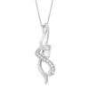 Haus Of Brilliance Espira 10k White Gold 1/5 Cttw Round Cut Diamond Swirl Pendant Necklace In White