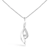 Haus Of Brilliance Espira 10k White Gold Diamond Accented Open Cascade Twist Pendant Necklace In Gray