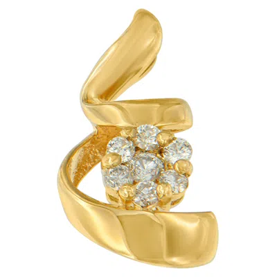 Haus Of Brilliance Espira 10k Yellow Gold 1/4 Cttw Diamond Spiral Pendant Necklace (i-j, I2-i3)