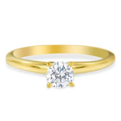 Haus Of Brilliance Gia Certified 14k Gold 1/2 Cttw Diamond Solitaire Engagement Ring In Yellow