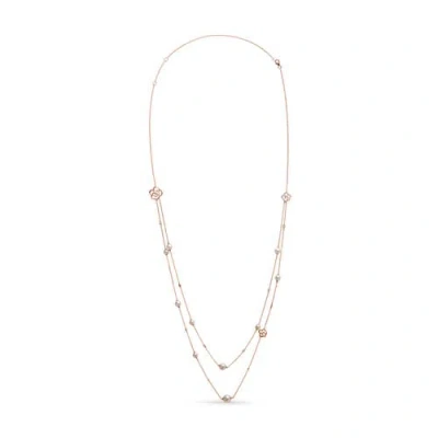 Haus Of Brilliance 18k Rose Gold 1/2 Cttw Diamond And Freshwater Pearl Double Strand Station Necklace In Multi