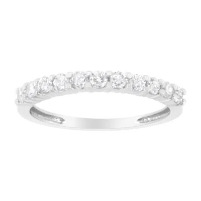 Haus Of Brilliance Igi Certified 1/2 Cttw Diamond 10k White Gold Prong Set Fluted Band Style Ring