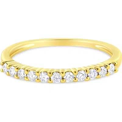 Haus Of Brilliance Igi Certified 1/4 Cttw Diamond 10k Yellow Gold Prong Set Fluted Band Style Ring
