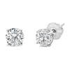 Haus Of Brilliance Igi Certified 14k White Gold 1 1/2 Cttw Lab Grown Diamond Solitaire Stud Earrings With Screwbacks In White