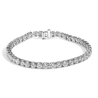 Haus Of Brilliance Igi Certified 14k White Gold 11.0 Cttw Lab Grown Diamond Tennis Bracelet In Brown