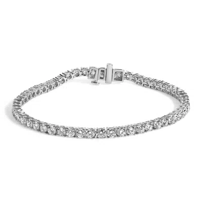Haus Of Brilliance Igi Certified 14k White Gold 6.0 Cttw Lab Grown Diamond Tennis Bracelet In Brown