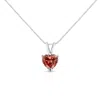Haus Of Brilliance Igi Certified 14k White Gold Martini Set 1.00 Cttw Lab Grown Pink Heart Diamond Solitaire 18" Pendan In White