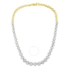 HAUS OF BRILLIANCE HAUS OF BRILLIANCE IGI CERTIFIED 14K YELLOW GOLD 14 3/4 CTTW PAVE SET ROUND-CUT DIAMOND RIVIERA NECK