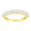 Haus Of Brilliance Igi Certified 14k Yellow Gold Plated .925 Sterling Silver 1.0 Cttw Shared Prong Set Brilliant Round- In Yellow