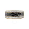 Haus Of Brilliance Men's 10k Yellow Gold 1 1/4 Cttw White And Black Diamond Cluster Ring (black Colo In Yellow