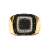 HAUS OF BRILLIANCE HAUS OF BRILLIANCE MEN'S 10K YELLOW GOLD 3/4 CTTW WHITE AND BLACK TREATED DIAMOND RING BAND (BLACK /