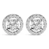 Haus Of Brilliance Men's 14k White Gold 1 3/4 Cttw Lab Grown Diamond Halo Cufflink