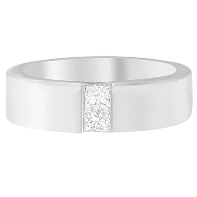 Haus Of Brilliance Men's 14k White Gold 1/4 Ct. Tdw Diamond Channel Band Ring