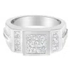 Haus Of Brilliance Men's 14k White Gold Diamond Cluster Ring In White