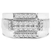 Haus Of Brilliance Men's .925 Sterling Silver 1.00 Cttw Diamond Multi Row Band Ring In White